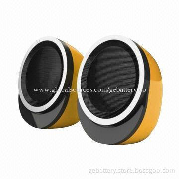 Portable and Cute Mini USB2.0 Speakers for Tablet PCs and Laptops, with 5 x 2W Output Power